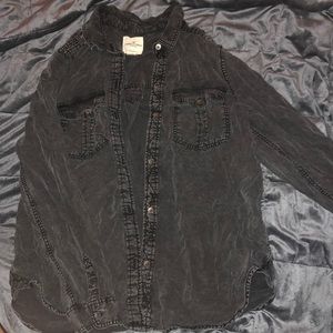 American Eagle Stonewash Button up
